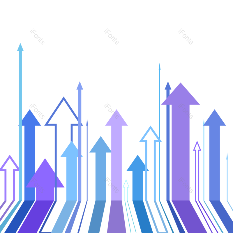 箭头图片,渐变元素,上升PNG,指示免抠素材